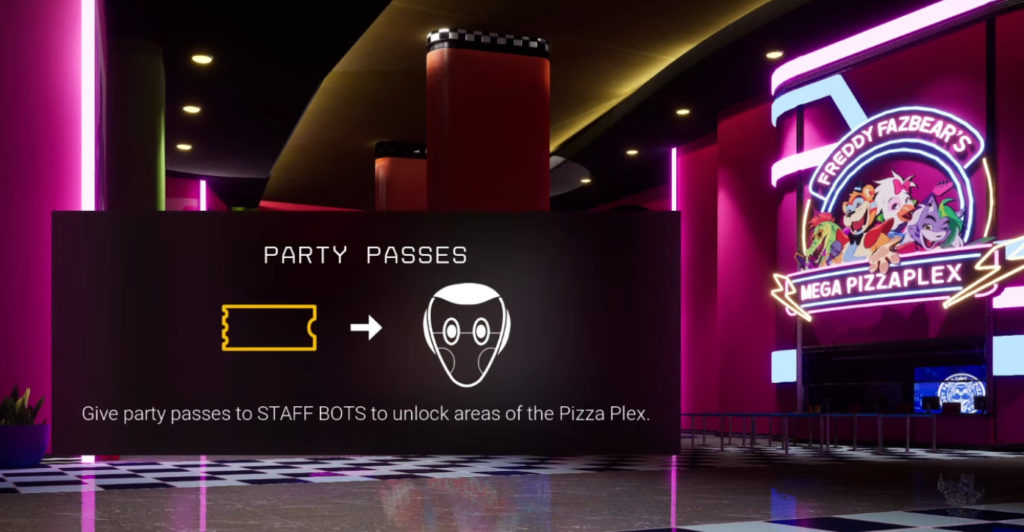 FNAF Backstage Pass Fnaf Security Breach Mega Pizzaplex 